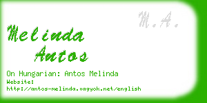 melinda antos business card